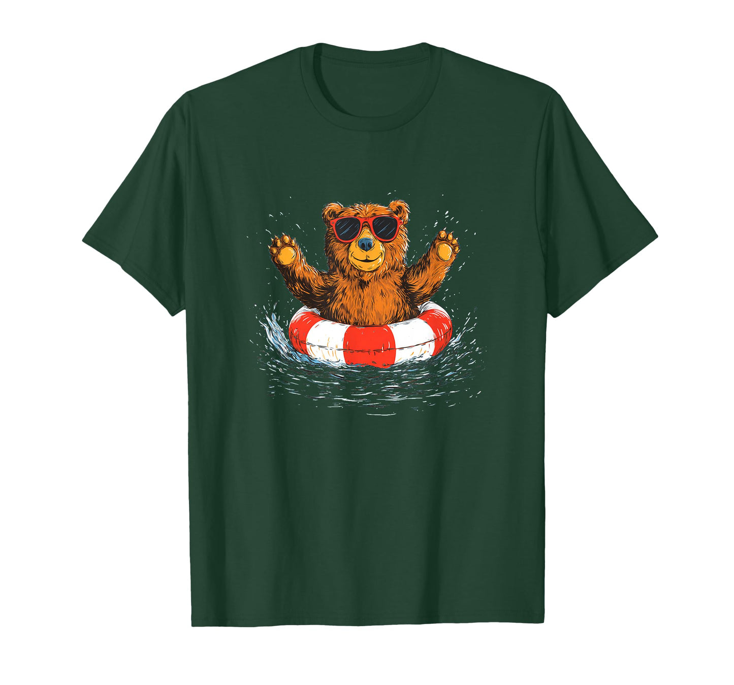 Awesome Vacation Bear with Pool Ring T-Shirt