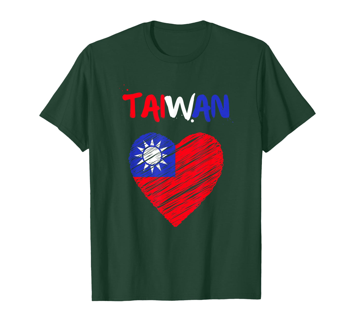 Taiwan Flag Holiday Taiwan Heart Taiwanese Flag T-Shirt