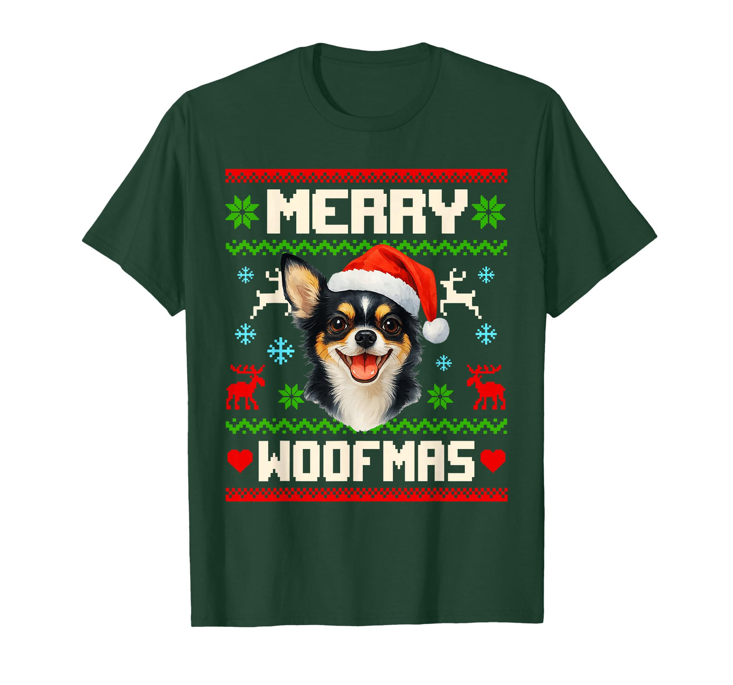 Chihuahua Dog Christmas Ugly Sweater Pet Dog Lover Xmas T-Shirt