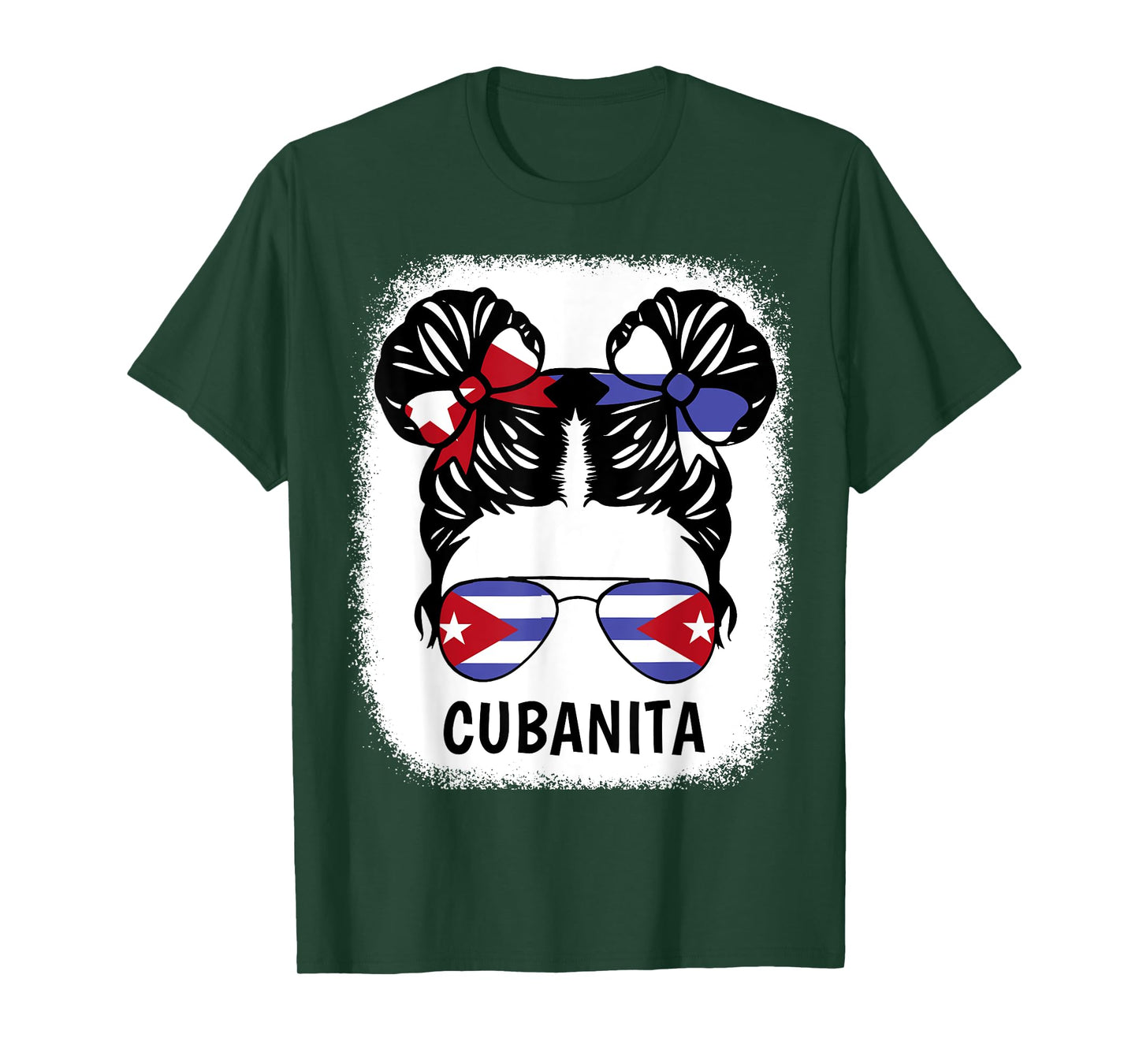Cubanita Cuban Girl Cuba Flag Kids Women Hispanic Heritage T-Shirt