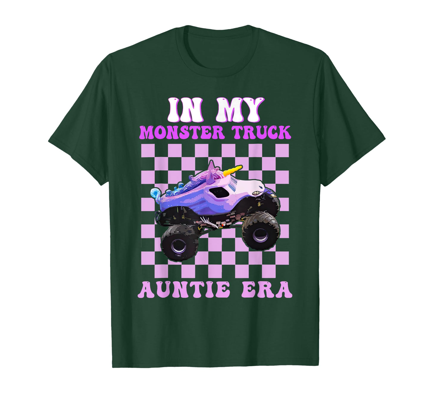 In My Monster Truck Auntie Era Funny Aunt Monster Truck T-Shirt