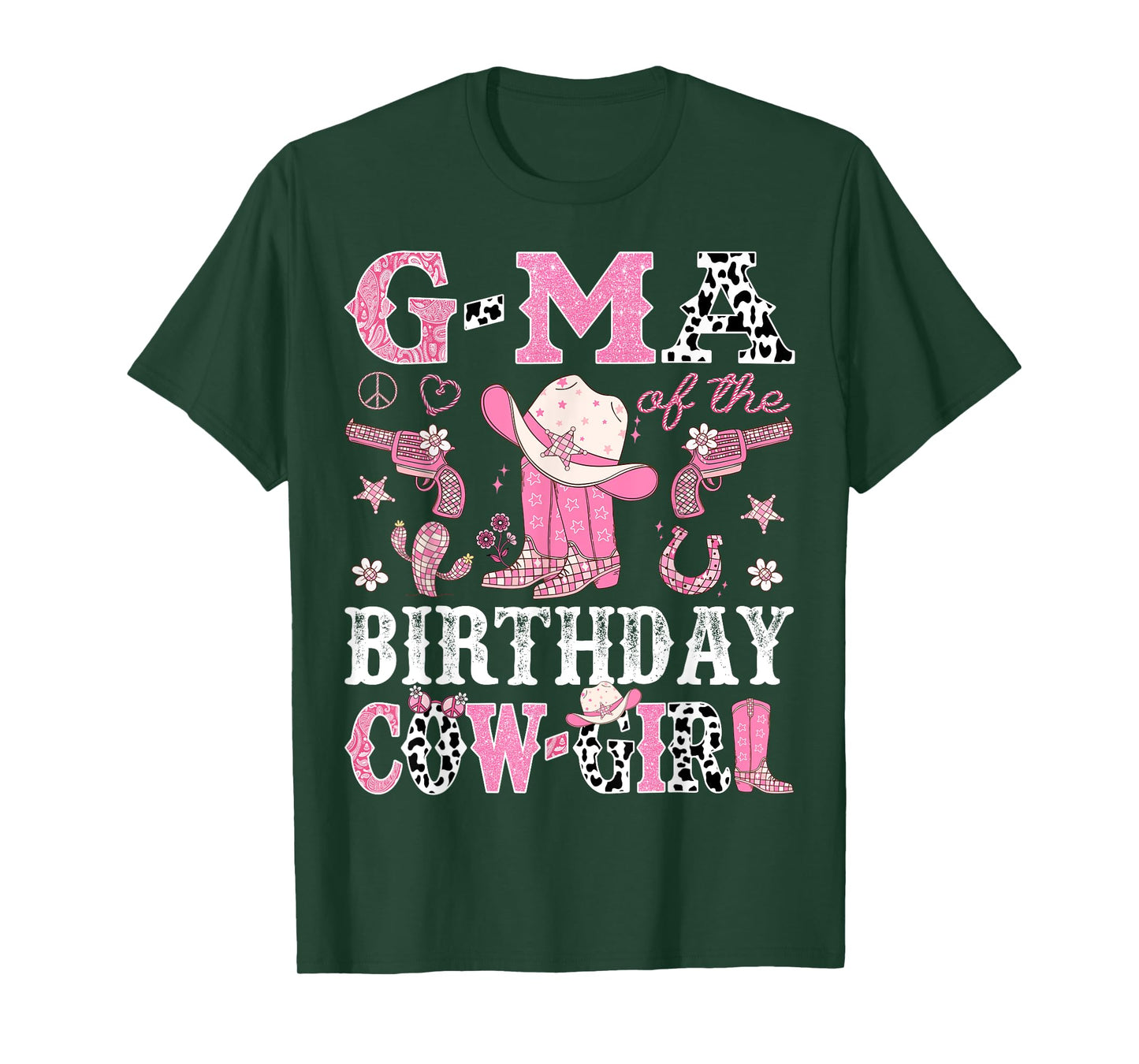 G-Ma Of The Birthday CowGirl Pink Disco Rodeo Western T-Shirt