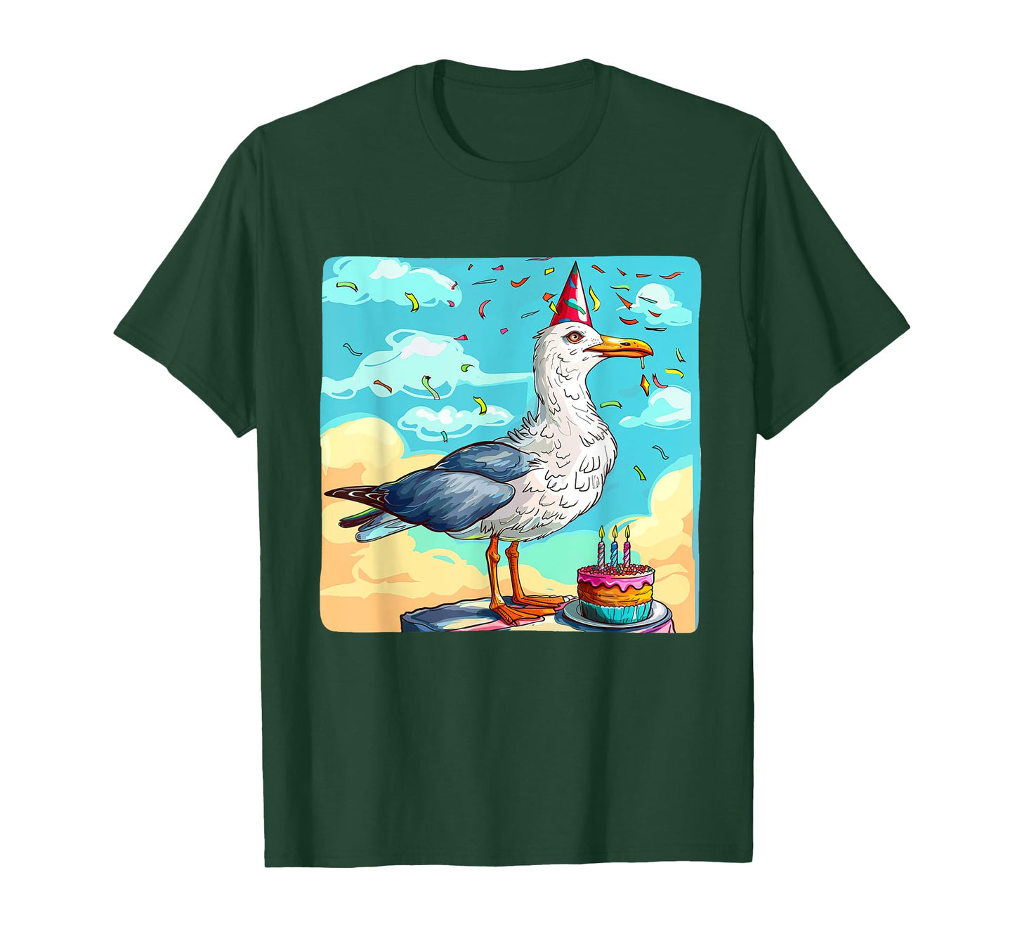 Birthday Cake Seagull Costume for Boys and Girls T-Shirt