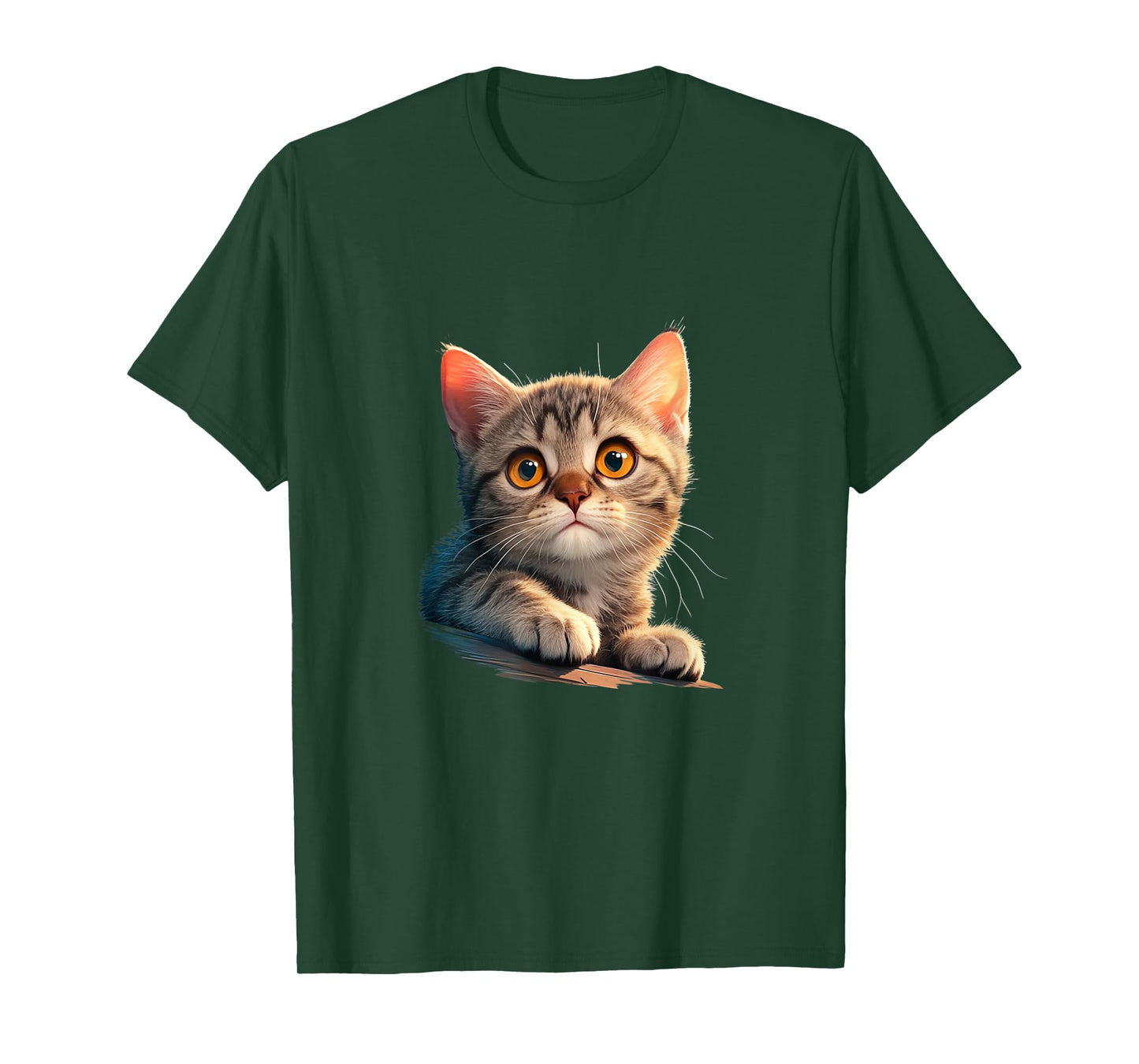 Adorable Realistic Kitten Cat Lovers Design T-Shirt for Men Women Kids