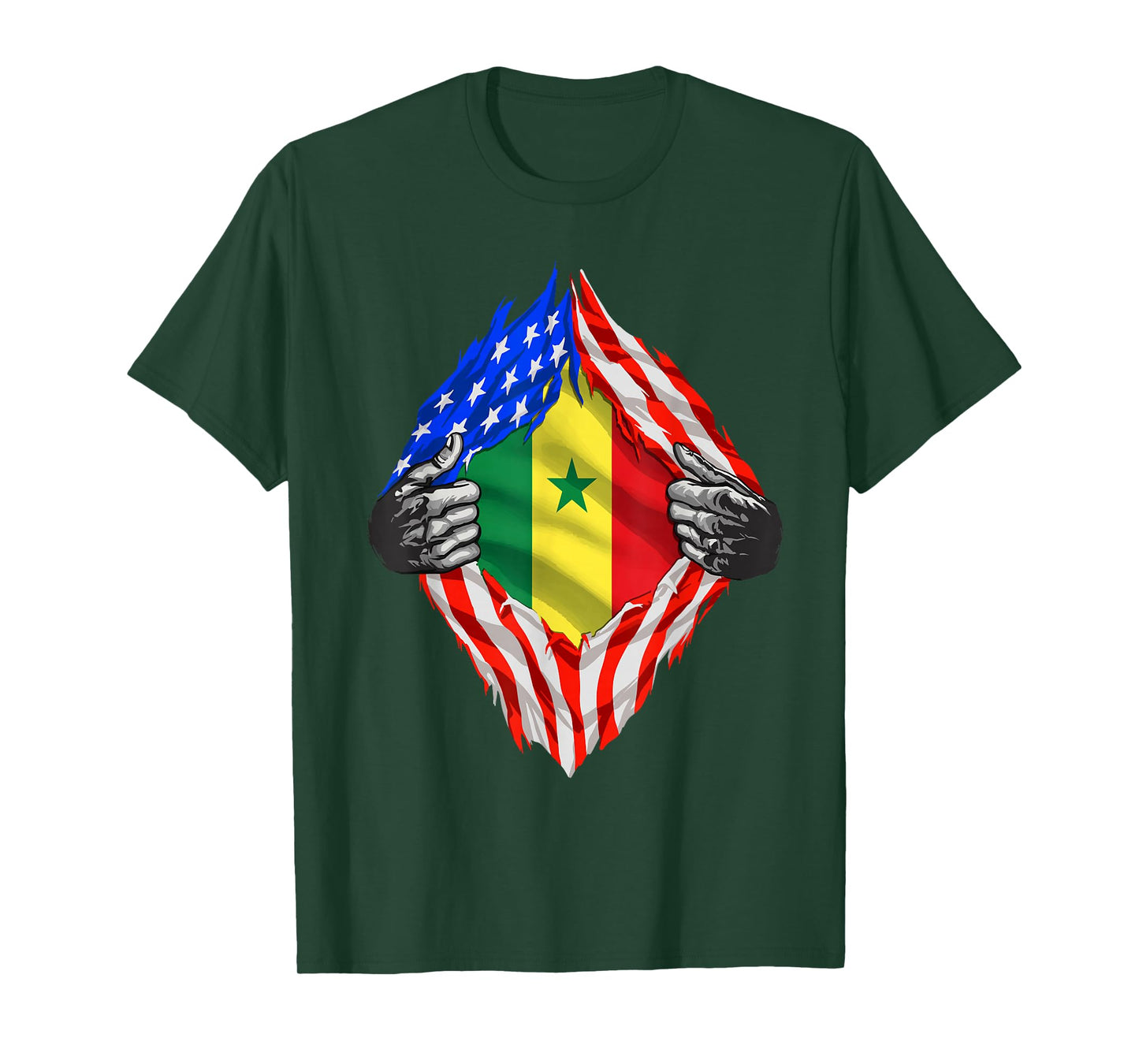 Senegal T-shirt USA Senegal Flag Senegalese American Roots T-Shirt