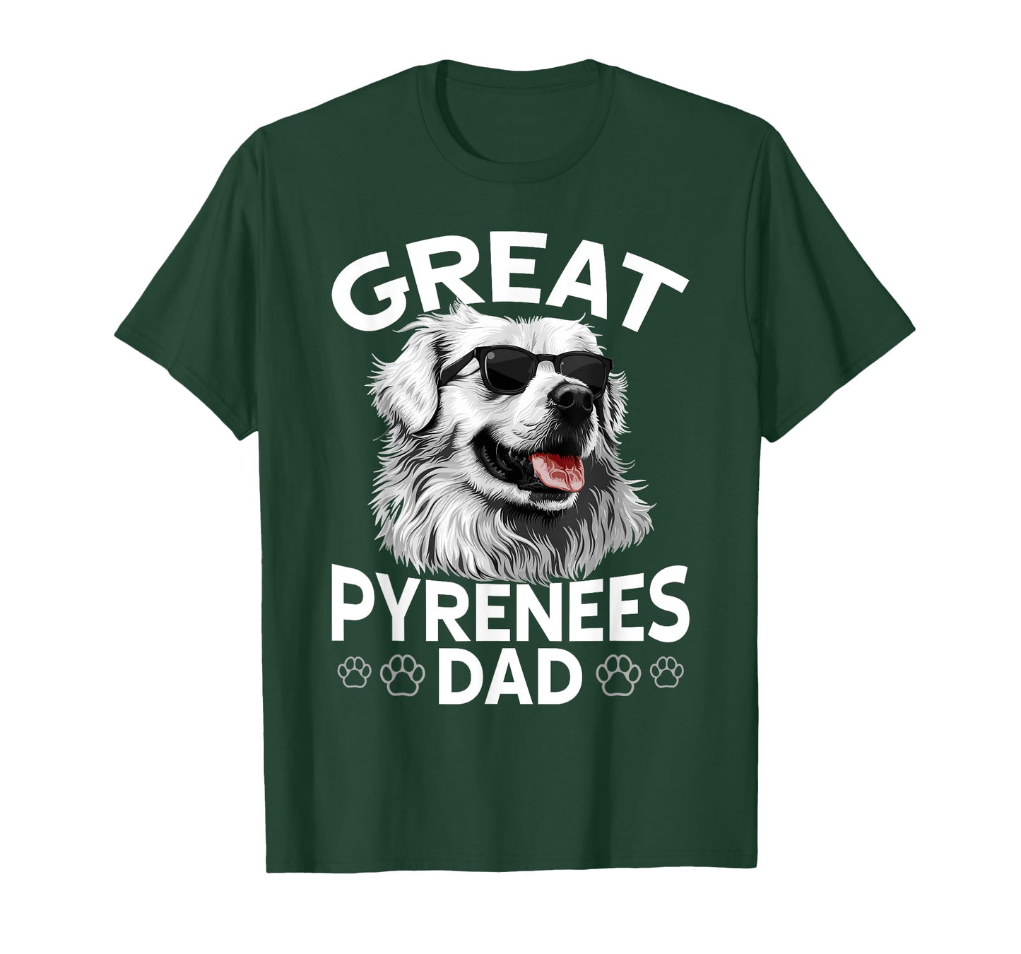 Great Pyrenees Dog Breed Great Pyrenees Dad Men Women Kids T-Shirt