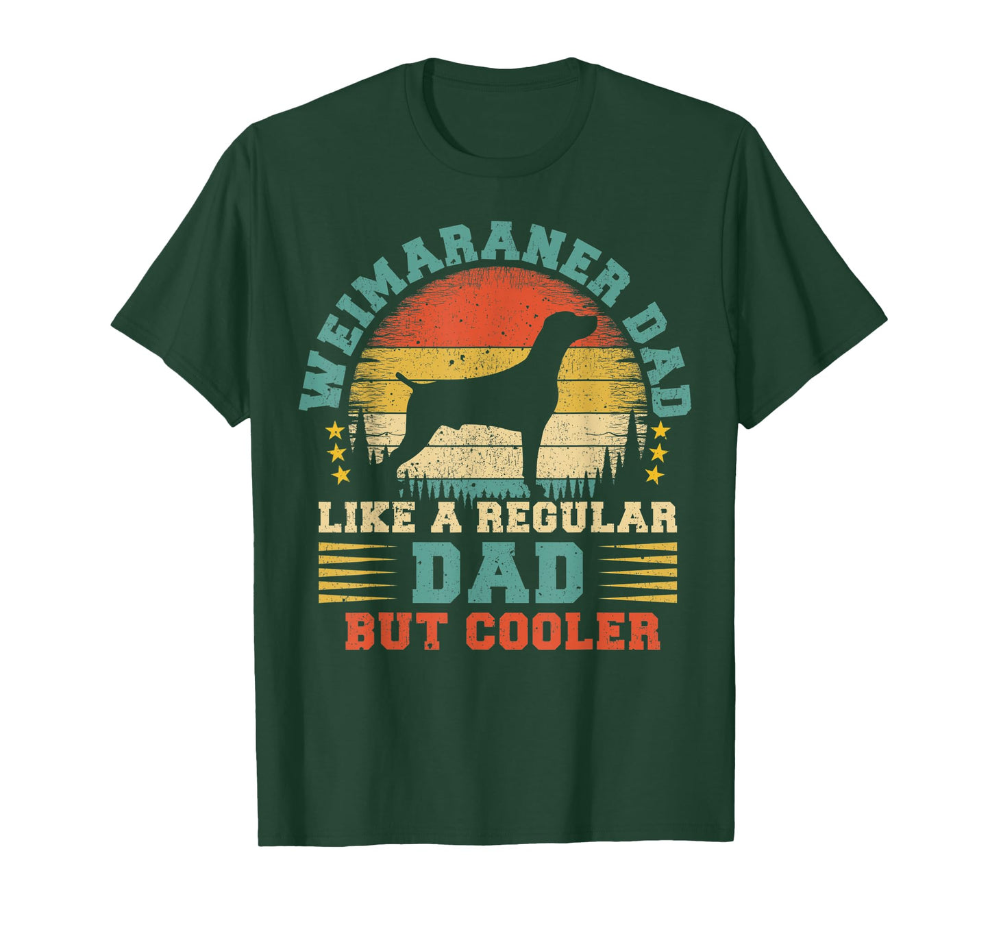 Mens Weimaraner Dad Funny Vintage Weimaraner Dog Father's Day T-Shirt