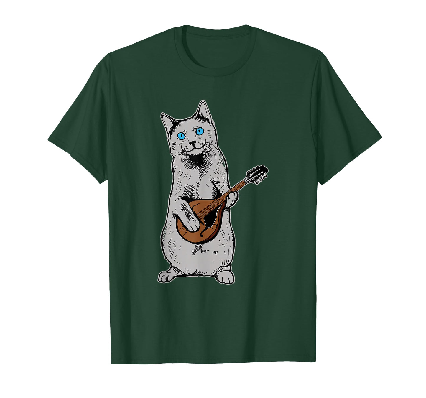 Musician Cat Playing Mandolin T-shirt Bluegrass T-Shirt