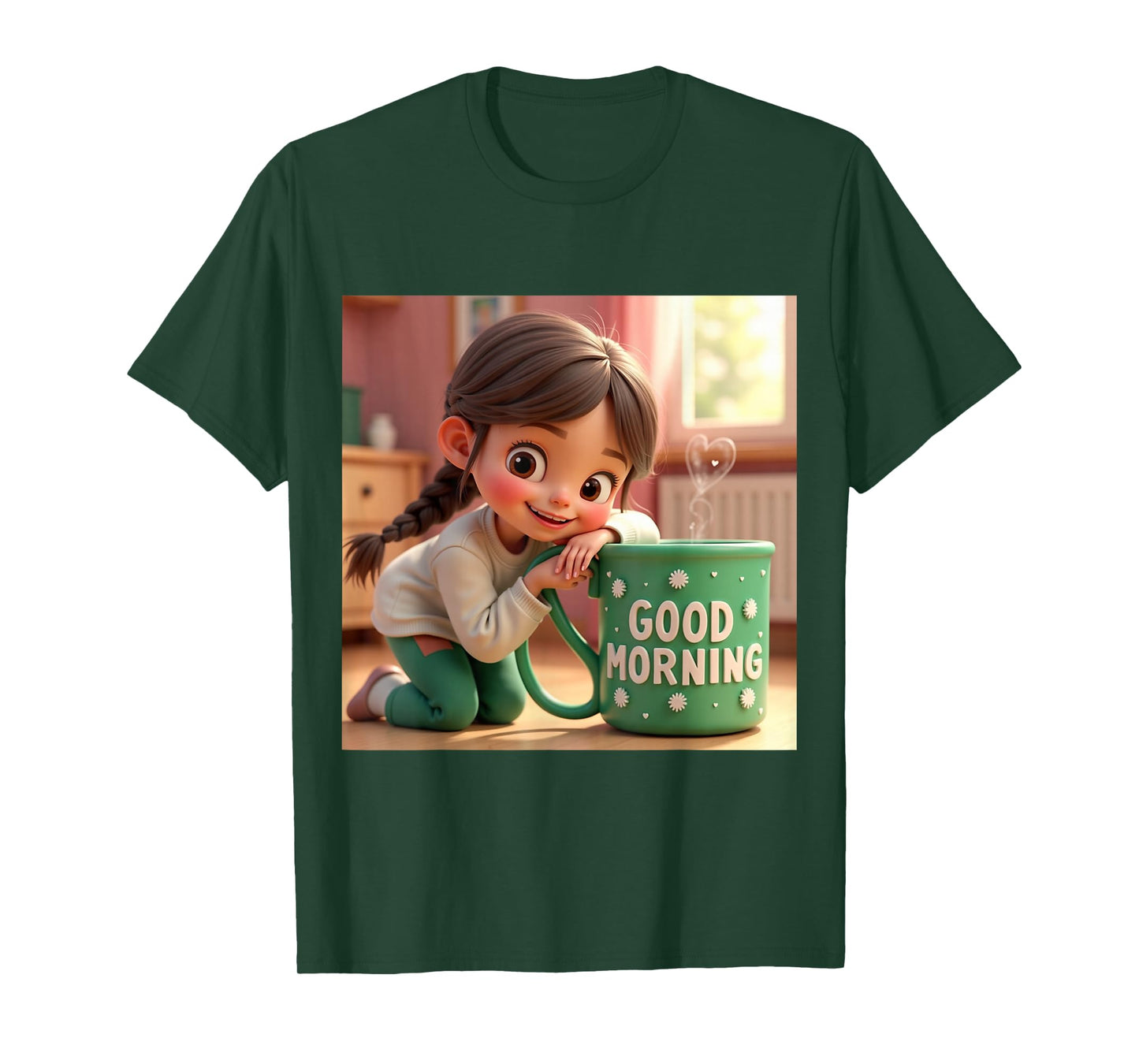 Cute Good Morning Mug Artwork T-Shirt