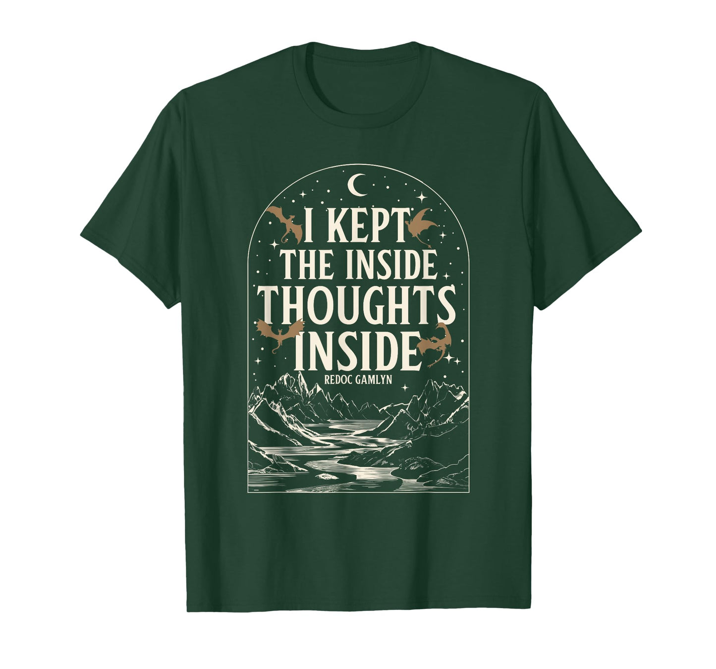 Funny Overthinker I Kept The Inside Thoughts Inside Outfit T-Shirt