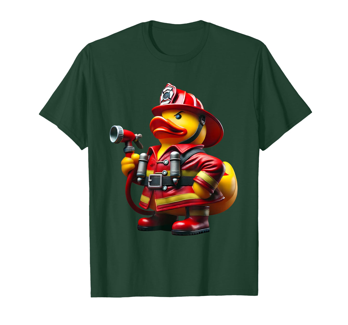 Firefighter Rubber Fireman Duck Ducky Duckie T-Shirt
