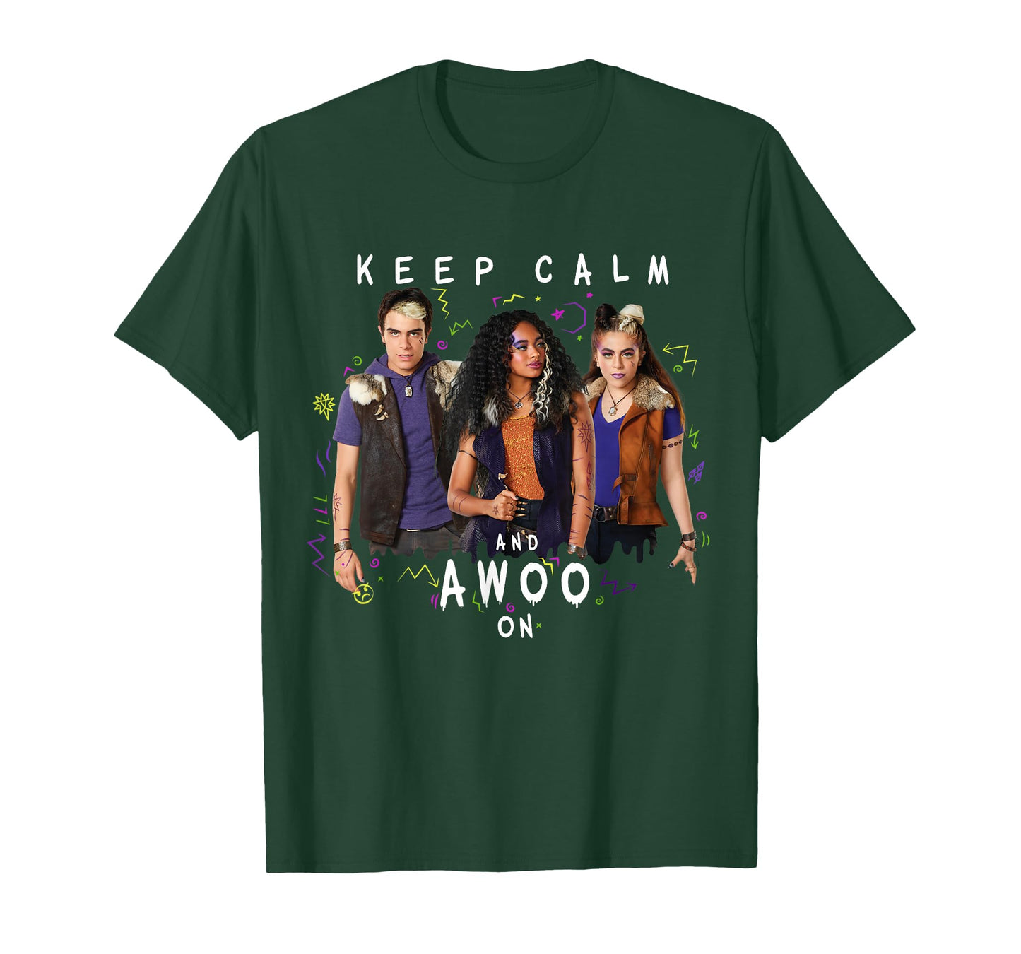 Disney Channel Zombies 2 Keep Calm and Awoo On T-Shirt