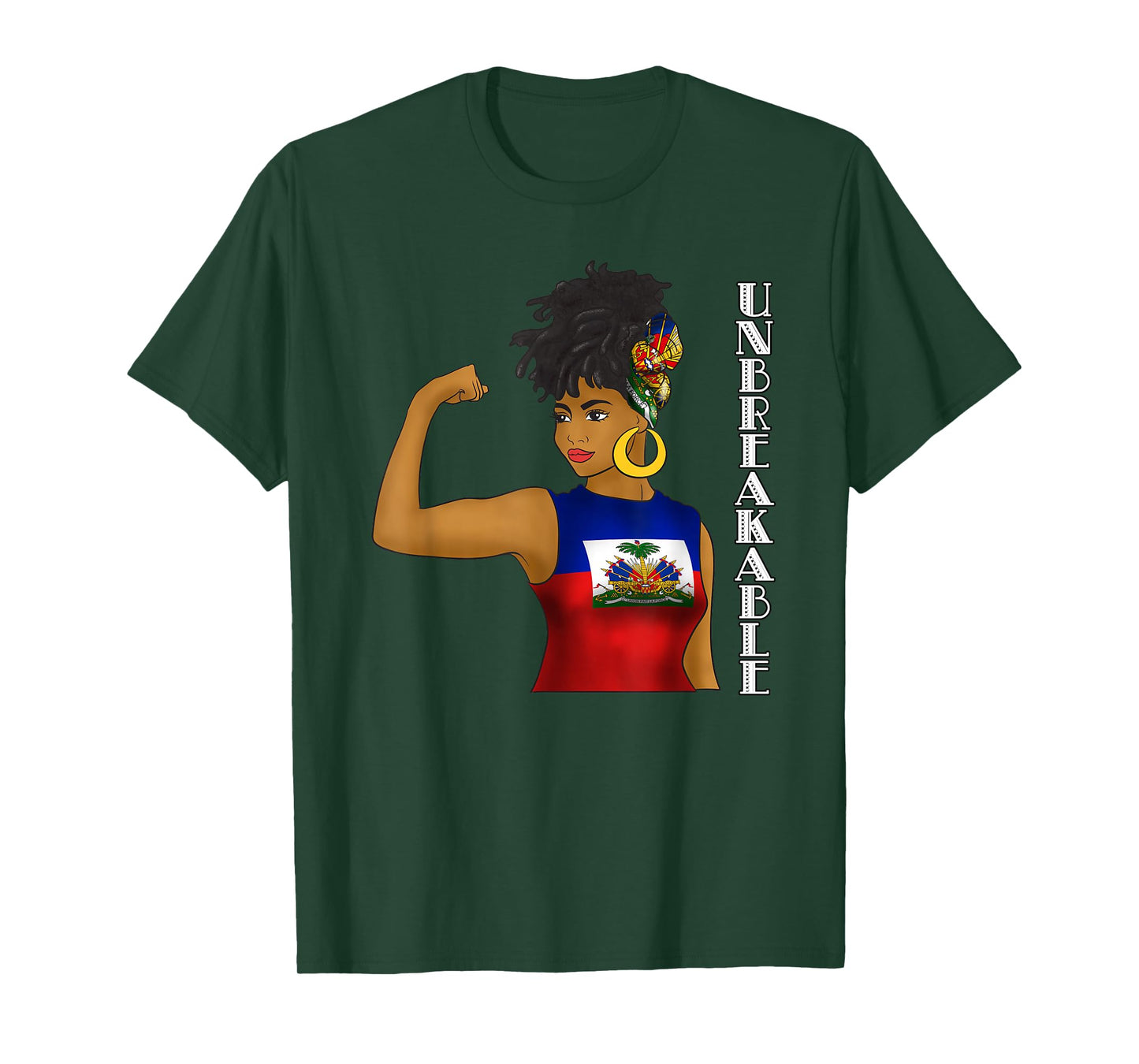 Haiti Haitian Flag Day Proud Ayiti Woman Unbreakable T-Shirt
