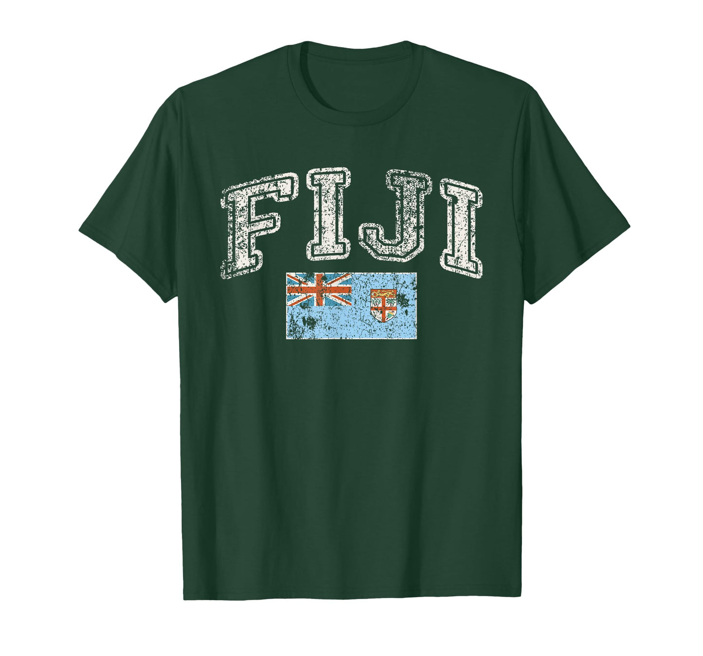 Vintage Retro Faded Fiji Flag T-Shirt