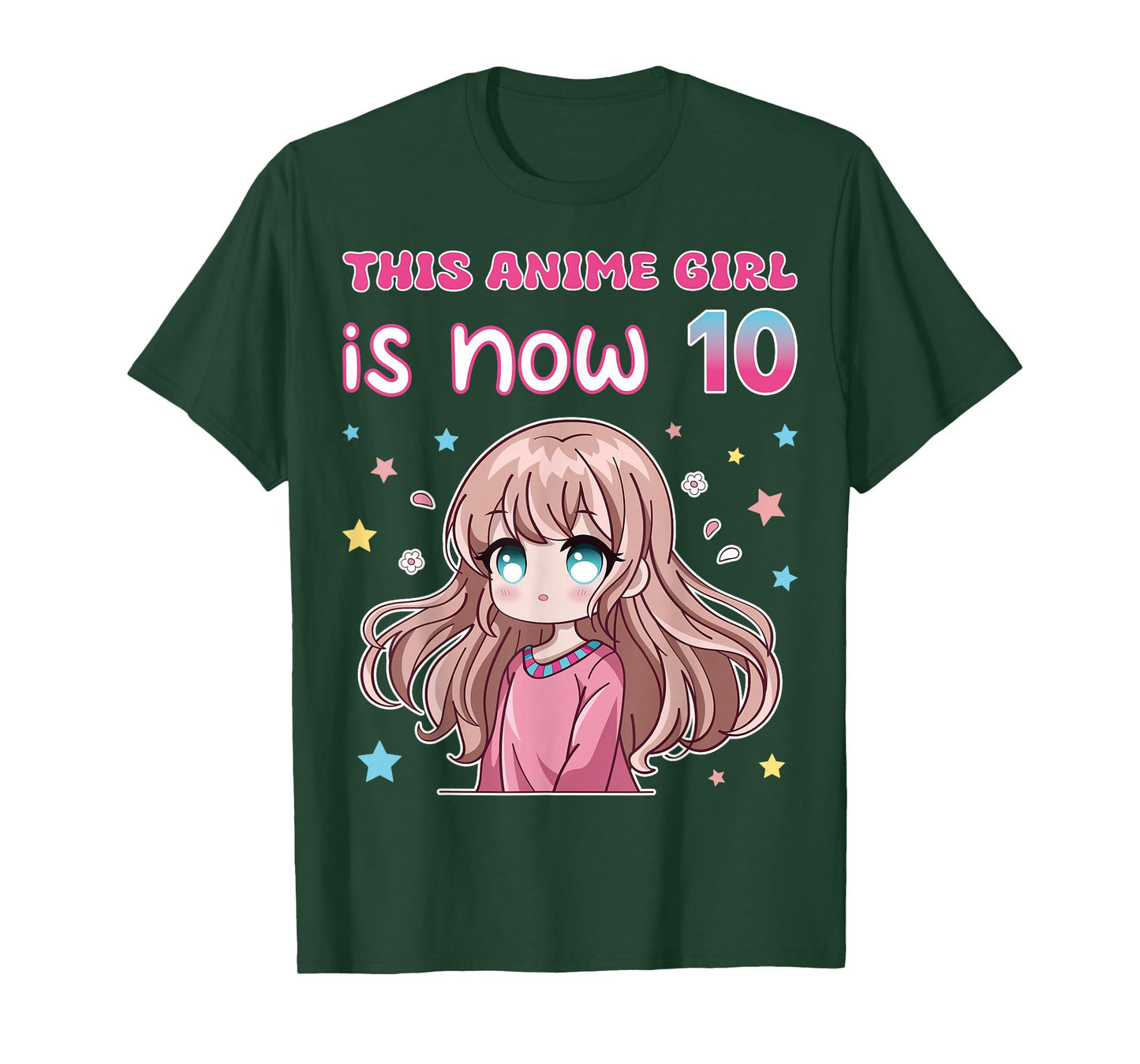 This Anime Girl Is Now 10 Japanese Anime Manga 10th Birthday T-Shirt