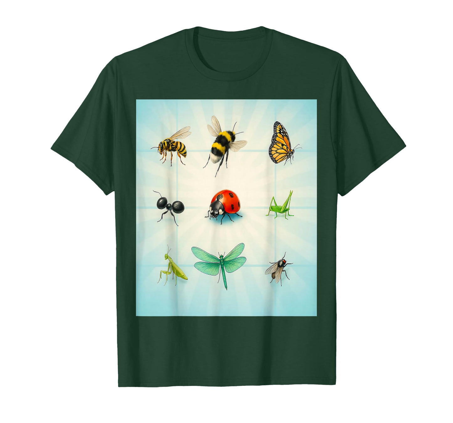 The Bug Club, a Vibrant Insect Design for Nature Lovers T-Shirt
