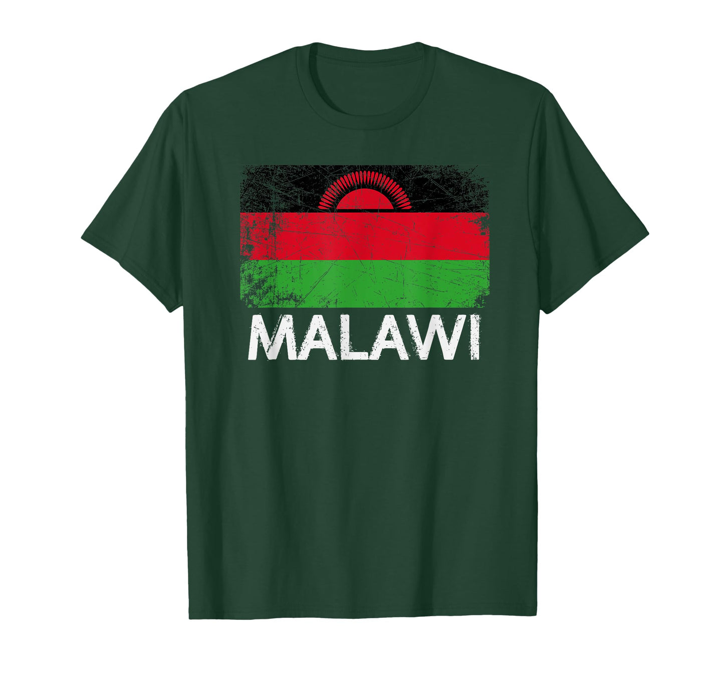 Malawian Flag T-Shirt | Vintage Made In Malawi Gift