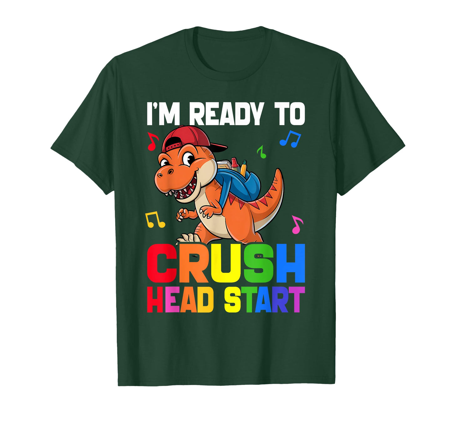 Kids Ready Crush HeadStart First day School Dinosaur Toddler T-Shirt