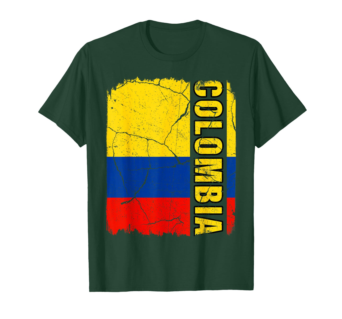 Vintage Colombian Flag Colombia Pride Roots Heritage Gift T-Shirt