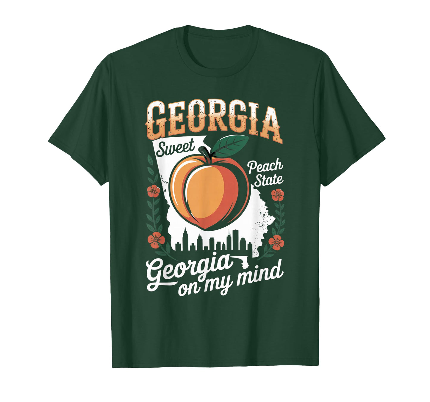 Georgia Peach State Graphic Southern Pride Souvenir T-Shirt