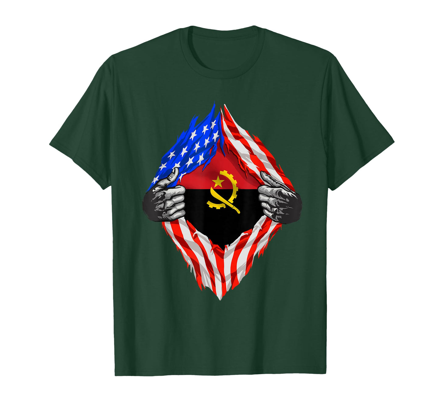 Angola Shirt Super Angola Flag Central Africa Angolan Roots T-Shirt