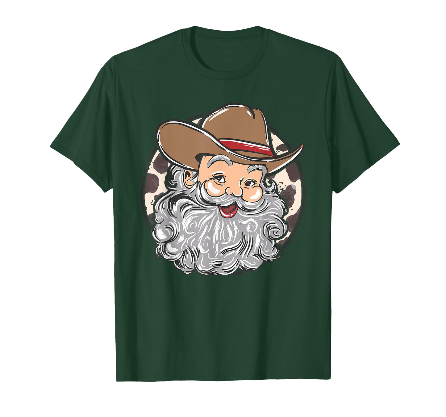 Western Cowboy Santa Christmas Cowboy Groovy Retro Xmas T-Shirt