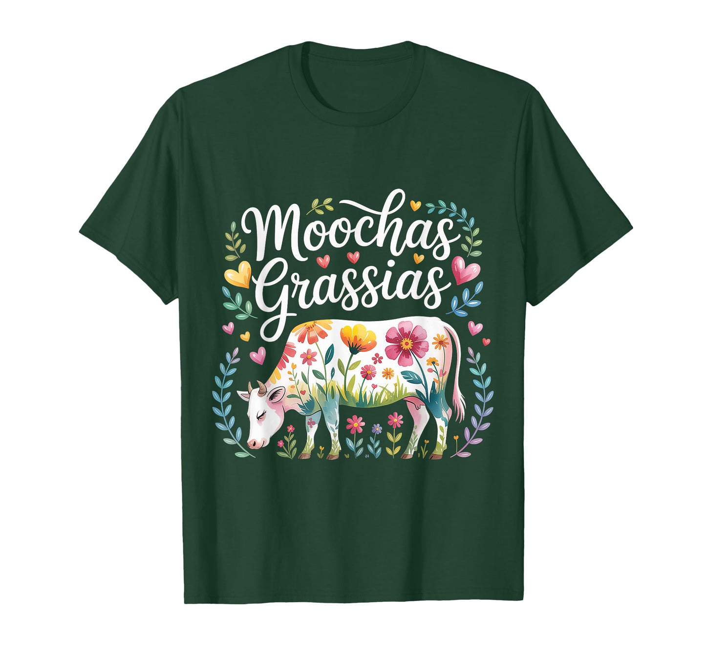 Moochas Grassias Farmer Cown Pun Joke Greetings - T-Shirt