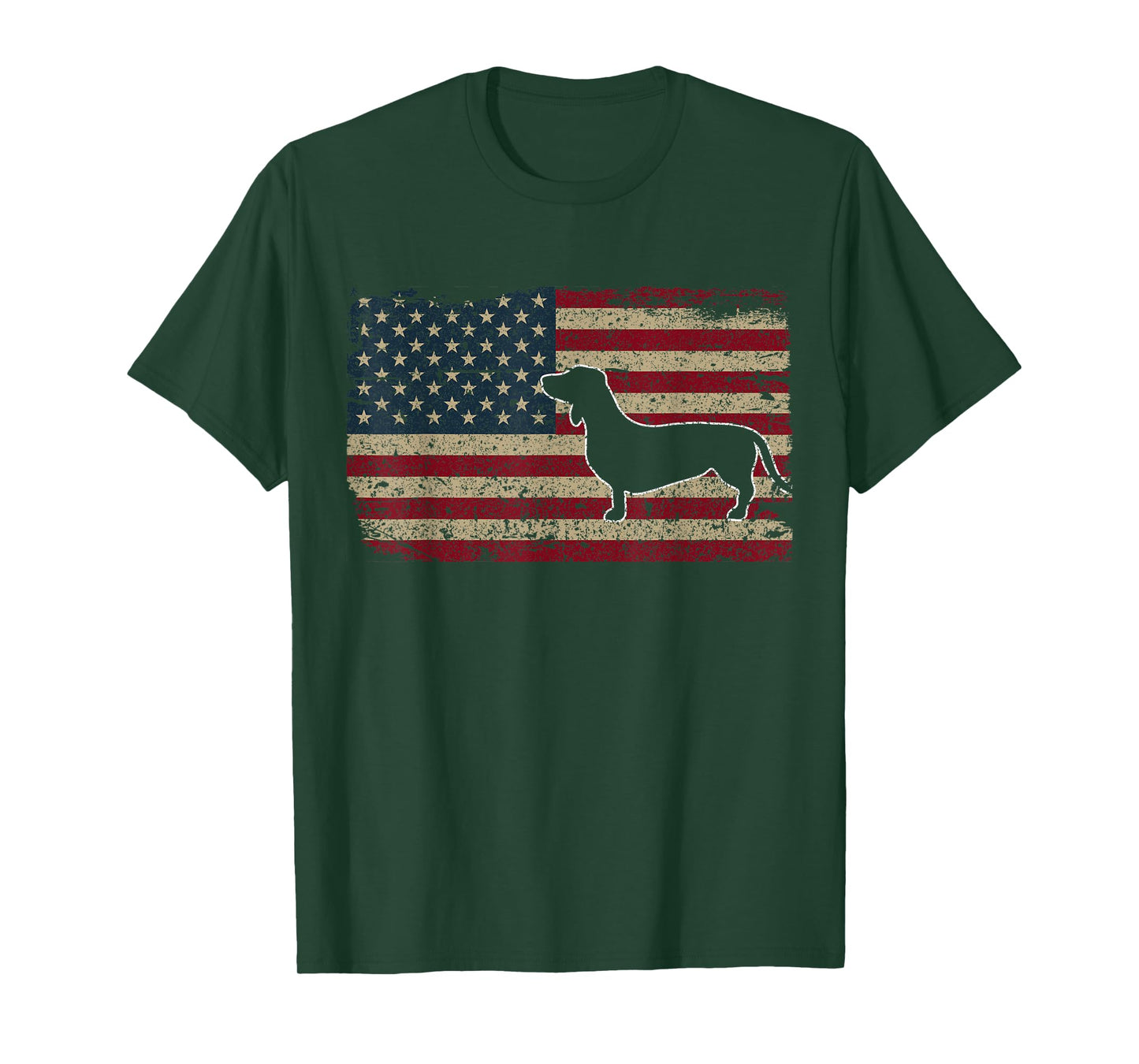 Dachshund America Flag Patriotic Weiner Dog Gift T-Shirt Small