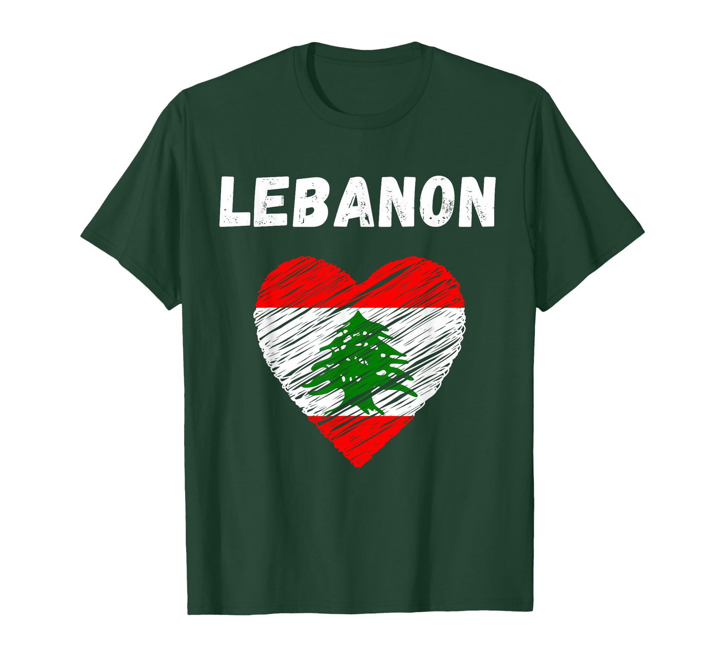 Lebanon Flag Holiday Lebanon Heart Lebanese Flag T-Shirt