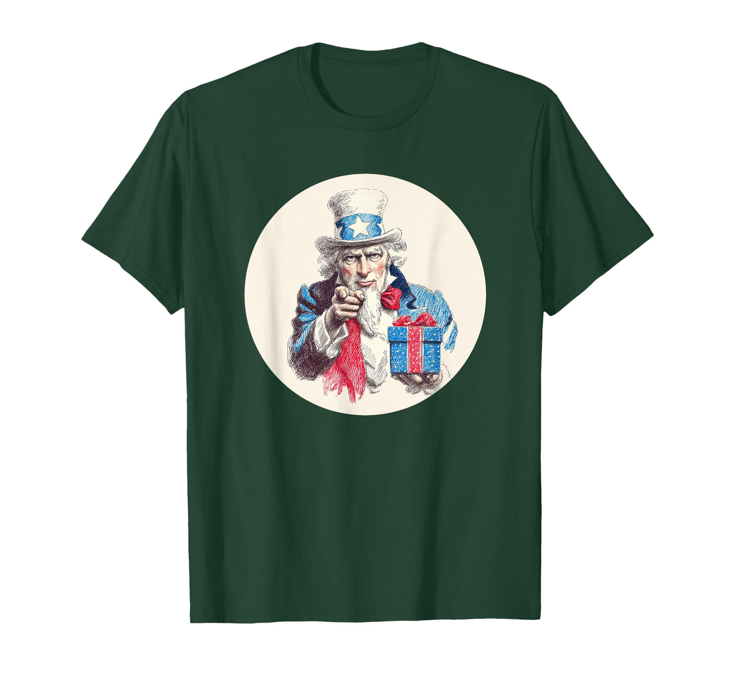 Great Patriotic Look with Sam and Christmas Box T-Shirt