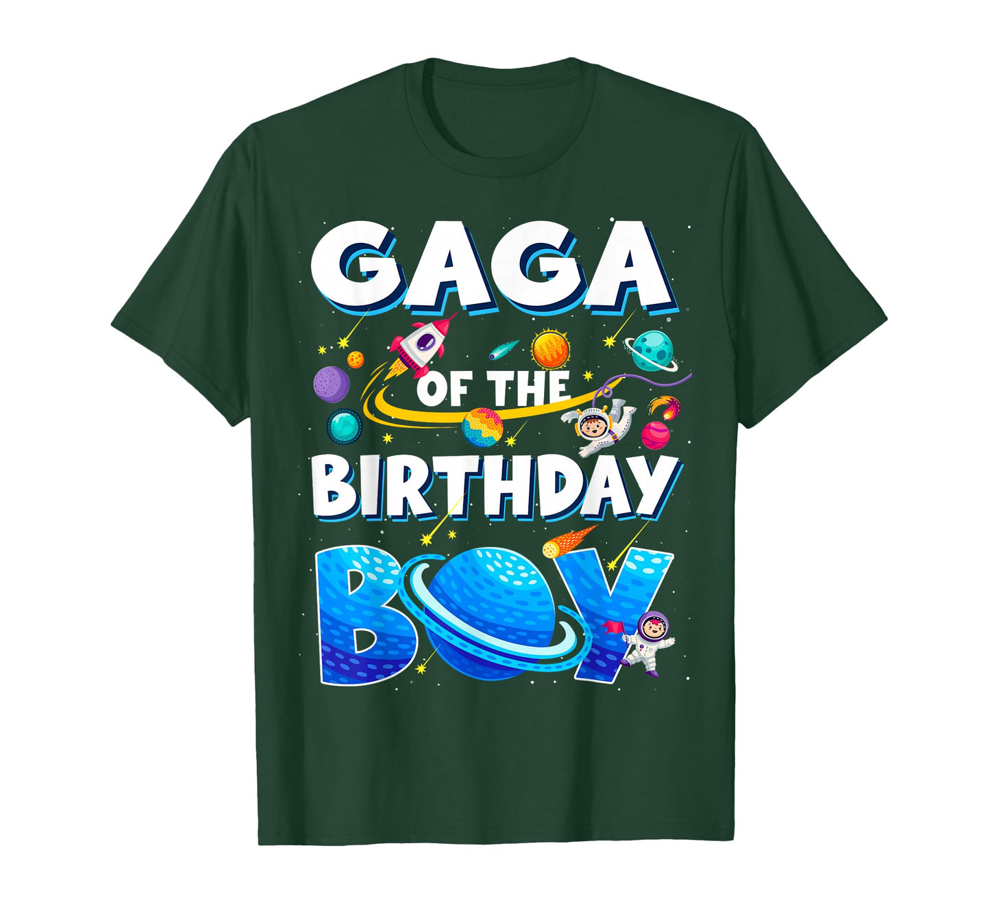 Gaga of The Birthday Boy Space Adventure Family Love T-Shirt