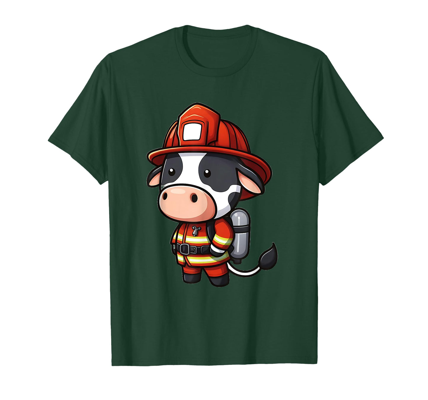 Cow Firefighter - Fireman Cow T-Shirt