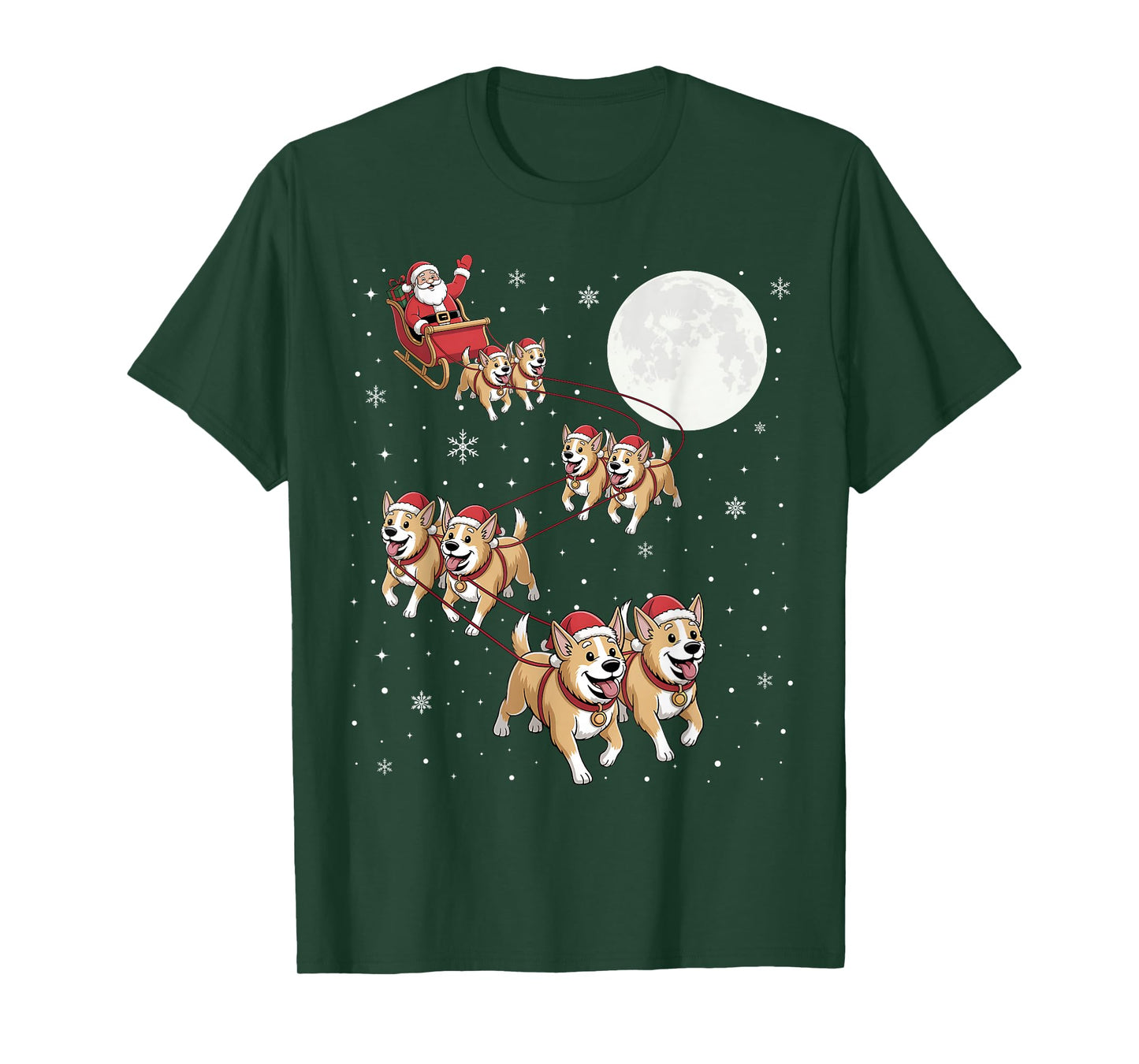 Australian Cattle Dog Xmas Matching Santa Claus Riding T-Shirt