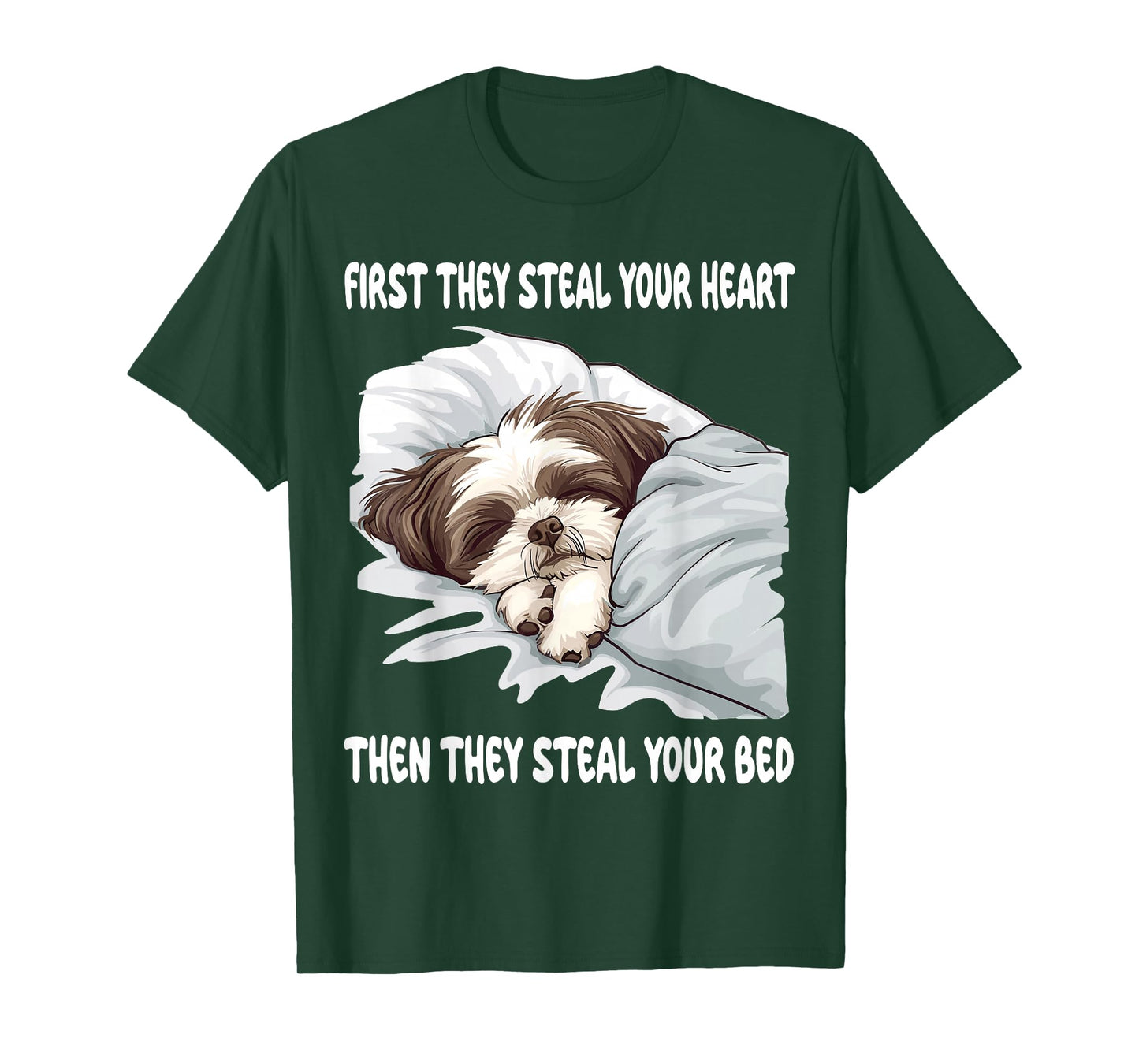 Shih Tzu Sleeping Pajamas Nightgown T-Shirt