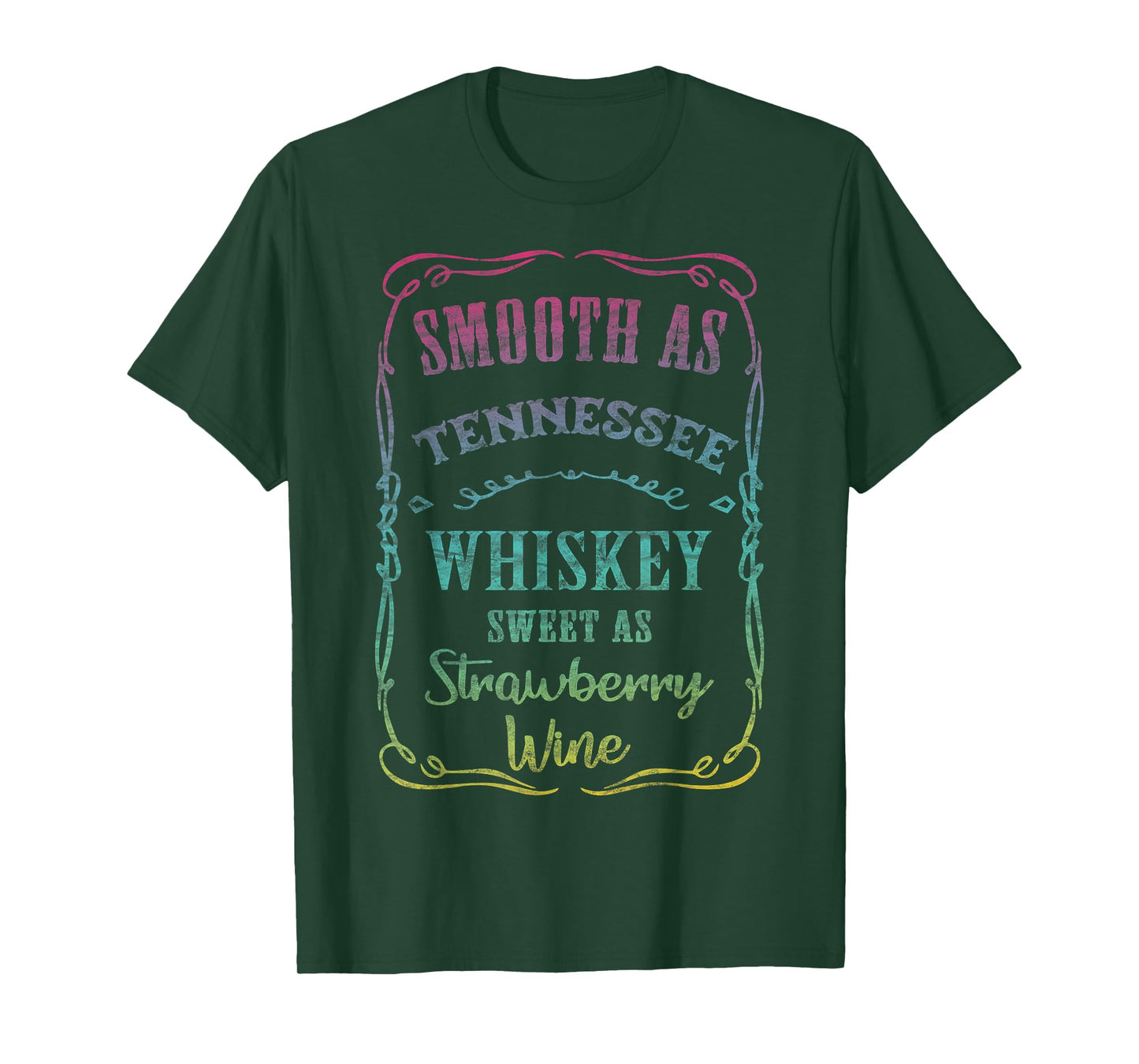Smooth as Tennessee Whiskey Funny Humour Tee Vacation T-Shirt