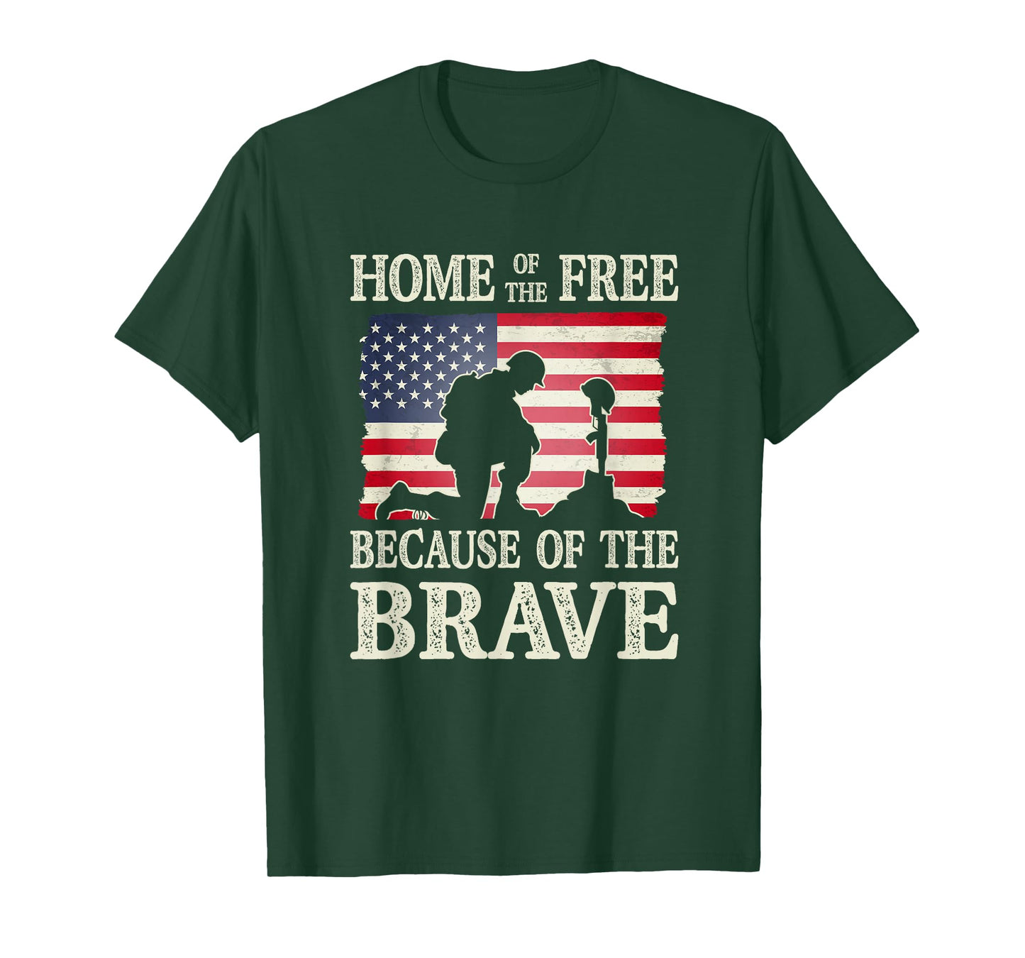 Saluting Soldier American Flag Patriot Tribute T-Shirt