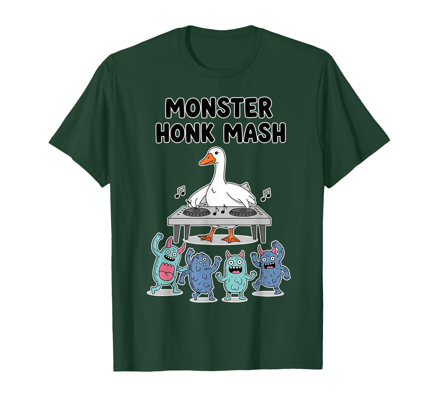 Monster Honk Mash Halloween Party Silly Goose Character T-Shirt