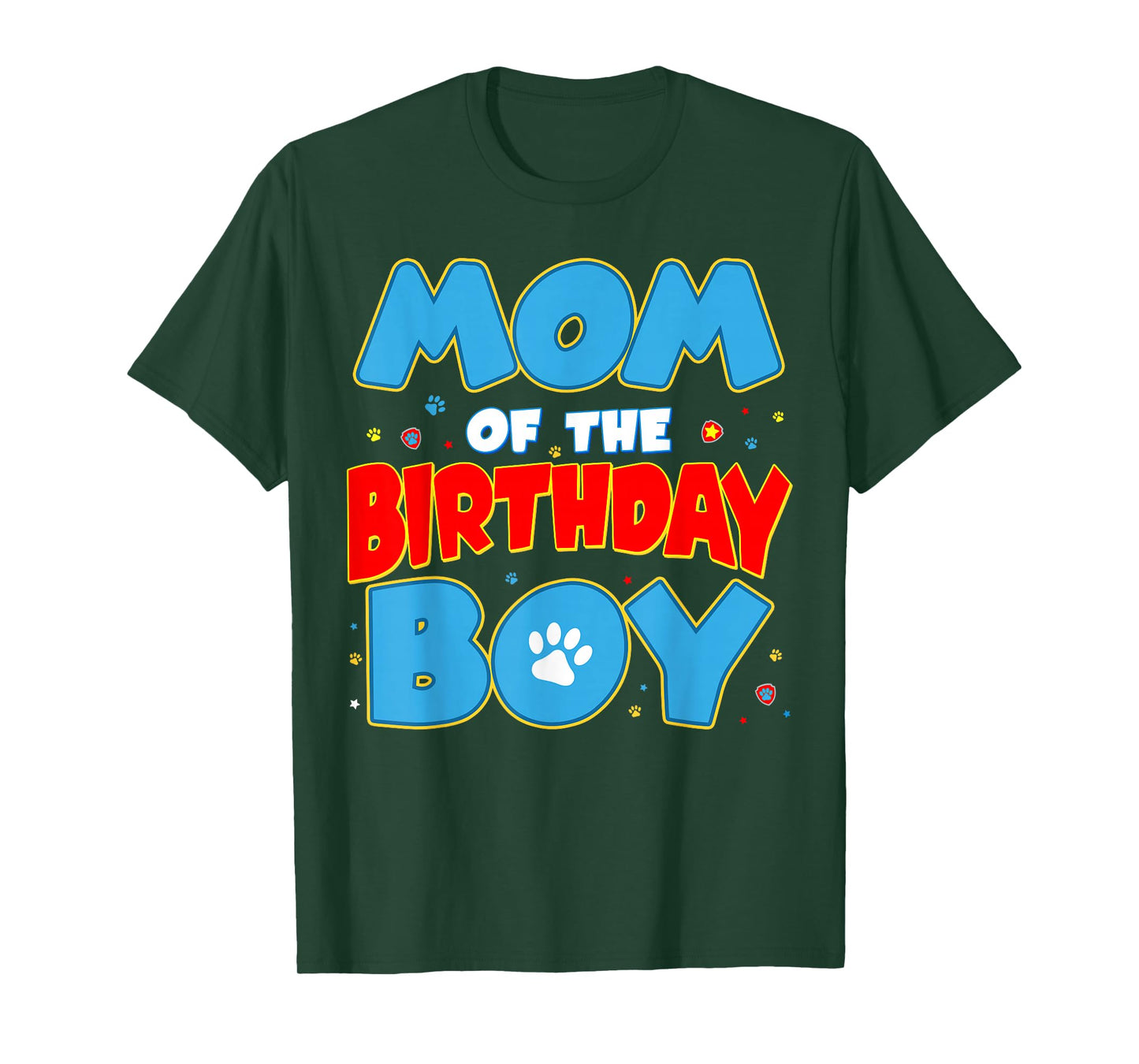 Mom of The Birthday Boy Funny Dog Lover Birthday Family T-Shirt