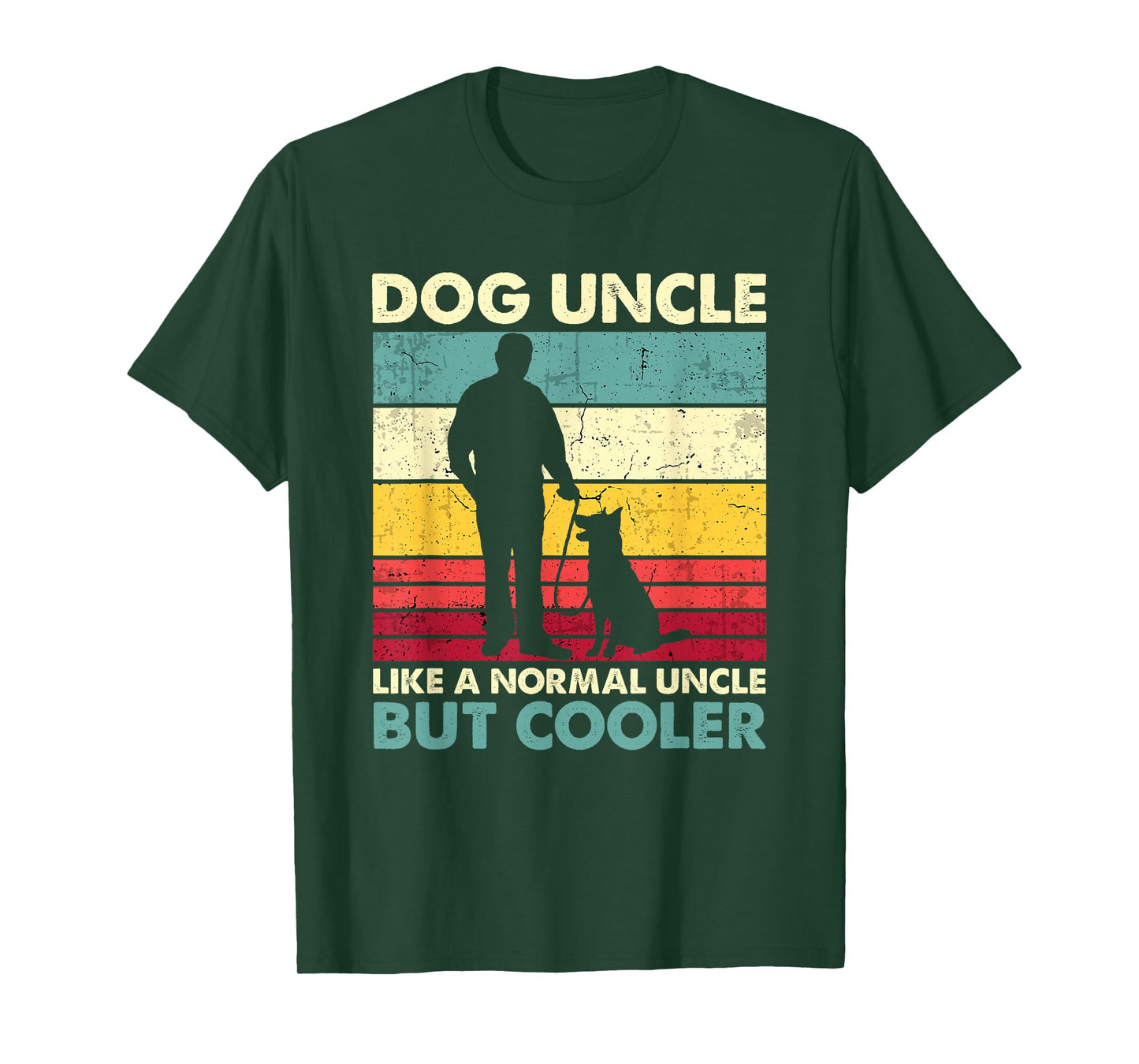 Dog Uncle - Retro Sunset Dog Lover Funny Father's Day T-Shirt