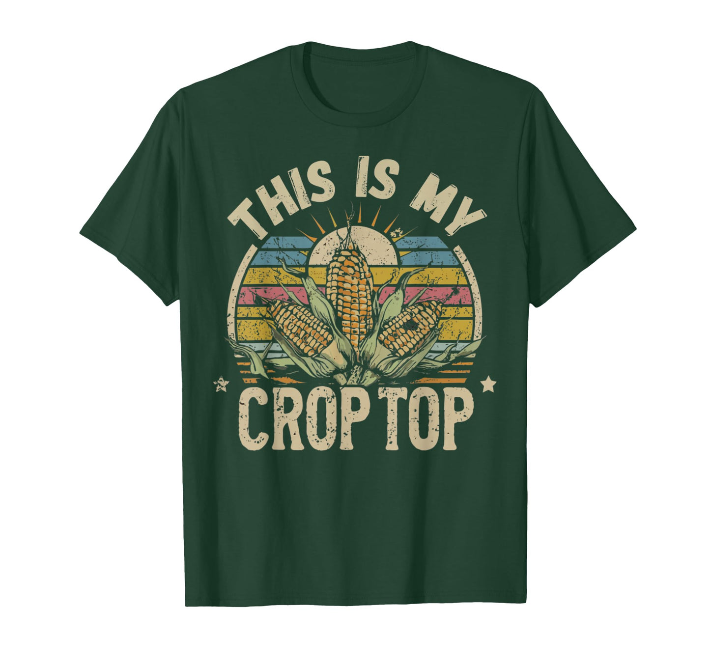 Vintage This Is My Crop Top Funny Farmer T-Shirt