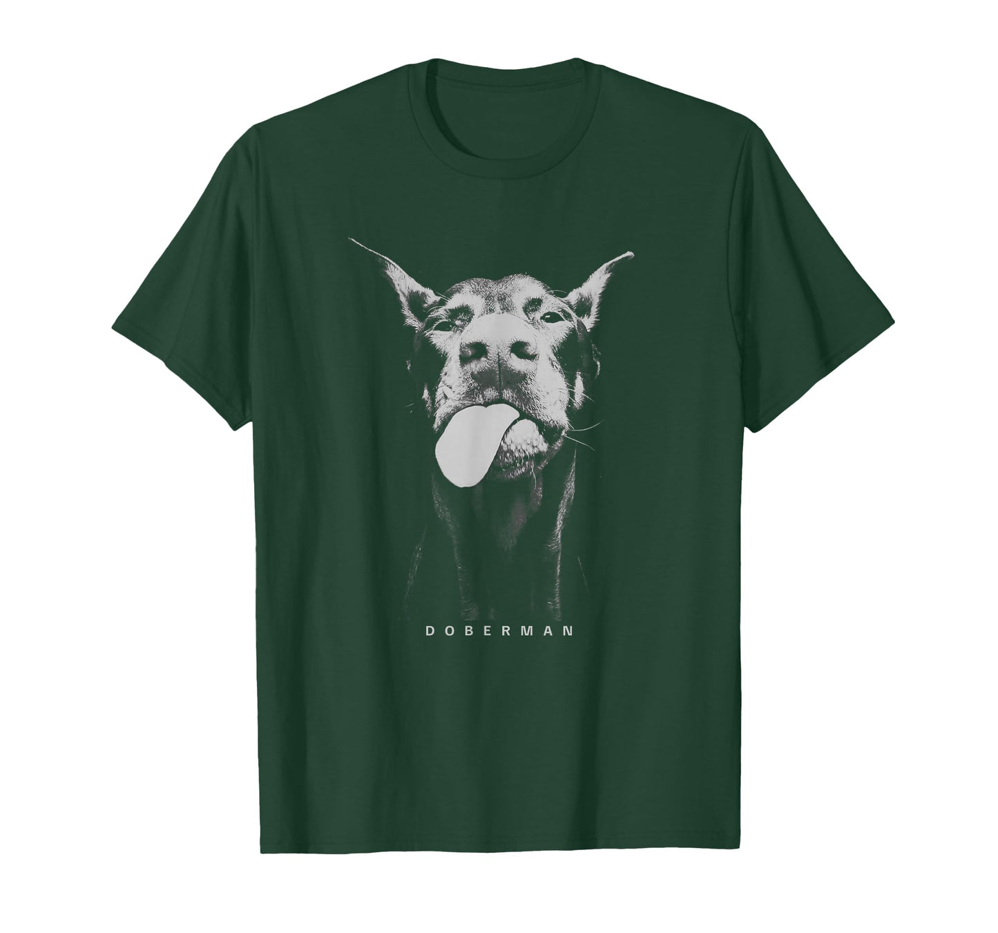 Playful Doberman Serving Attitude with a Tongue-Out Smirk T-Shirt