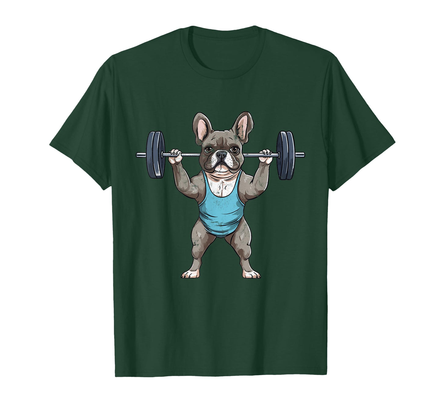 French Bulldog Weightlifting Frenchie Deadlift Fitness Gym T-Shirt for Men Women Kids