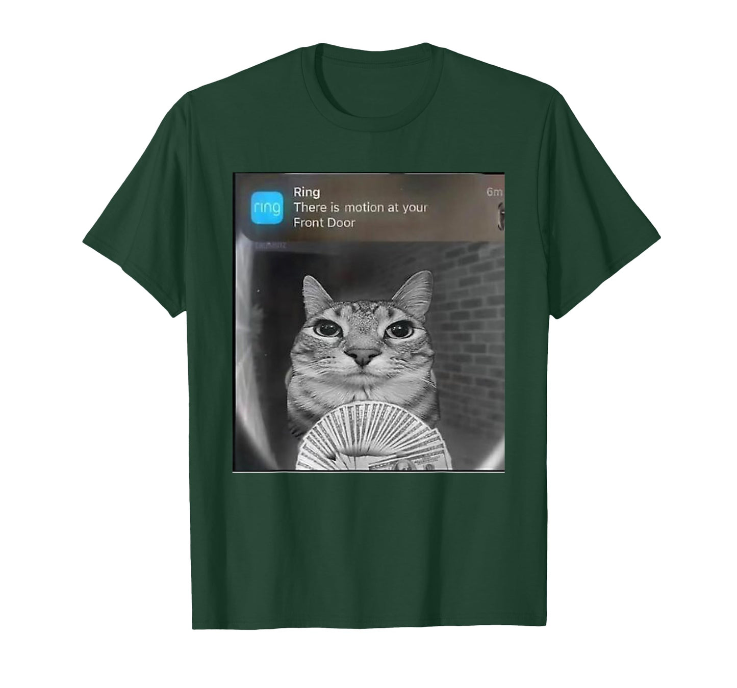 Ring Cat with Motion Meme T-Shirt for Men Women Kids