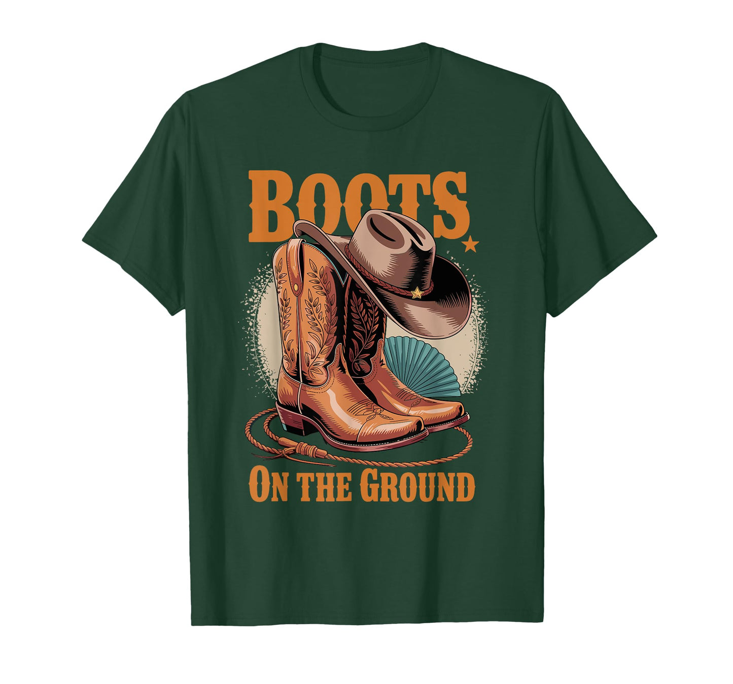 Boots On The Ground Western Cowboy Rodeo Country T-Shirt
