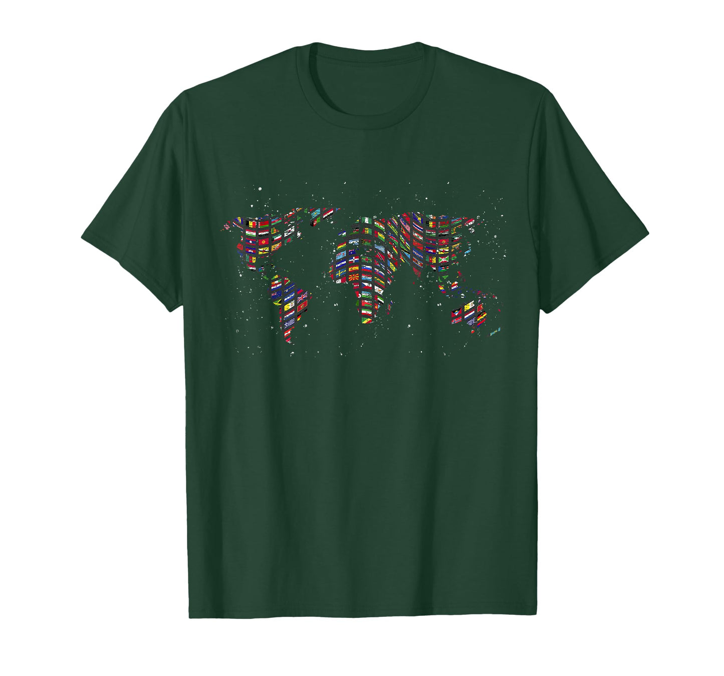 Map Travel Globe International Flags World Map T-Shirt