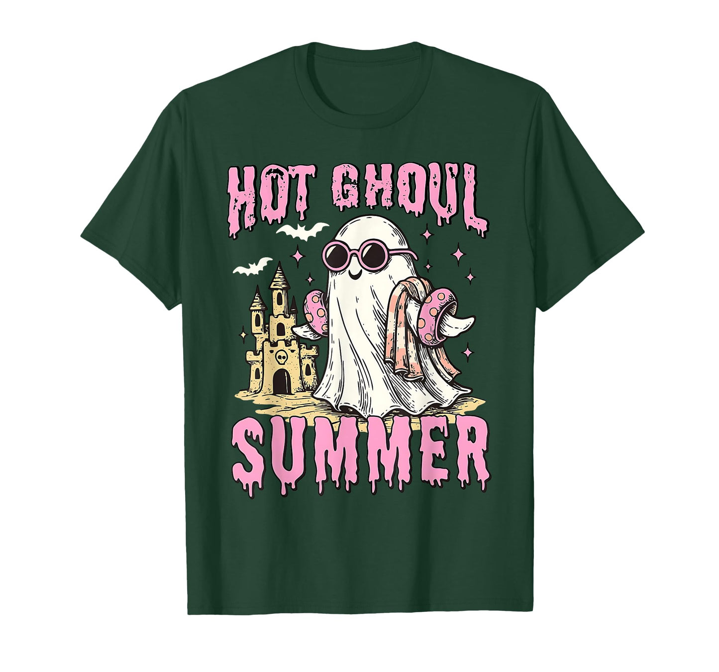 Funny Halloween Hot Ghoul Summer Summerween Spooky Ghost T-Shirt