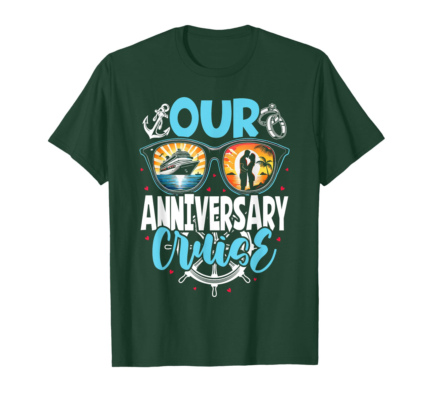 Our Anniversary Cruise Husband Wife Couples Cruise Vacation T-Shirt