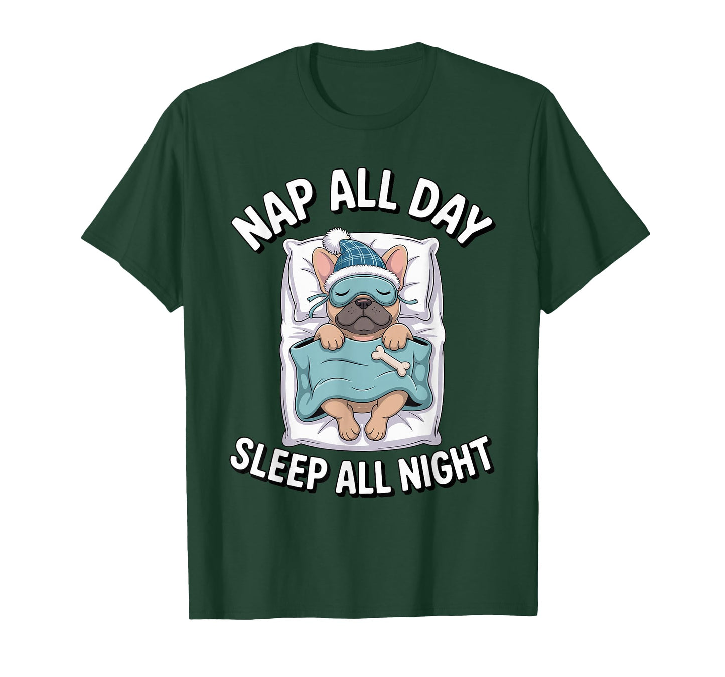 Funny Frenchie Dog Sleepshirt Pajamas Puppy Lover T-Shirt