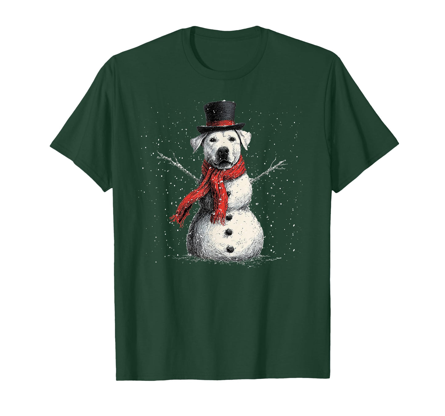 Funny Labrador Dog Christmas Snowman Xmas Pajama T-Shirt