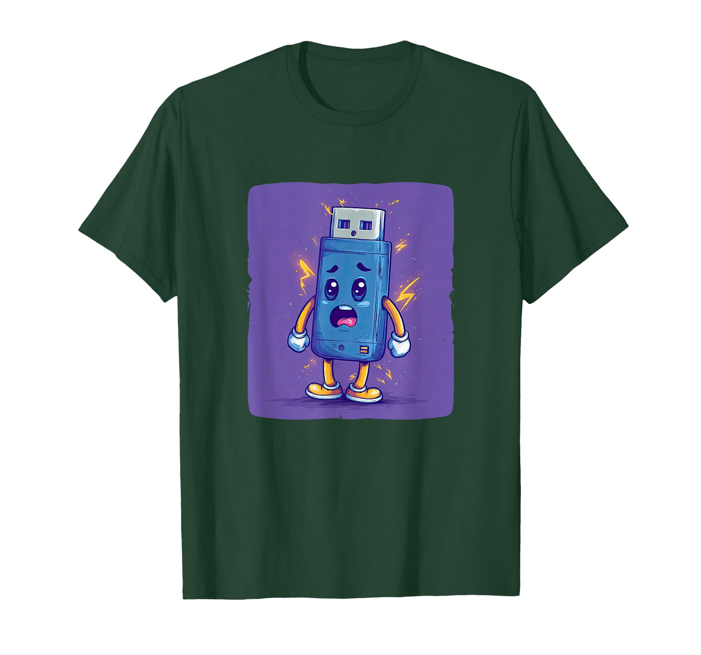 Cool Electric USB Graphic Costume T-Shirt
